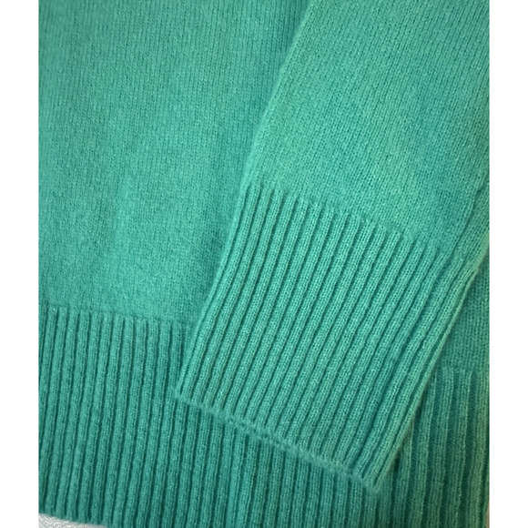 Aqua Cashmere‎ Womens Green Ribbed Trim Pullover V-Neck Sweater Top Sz XS - Picture 5 of 5